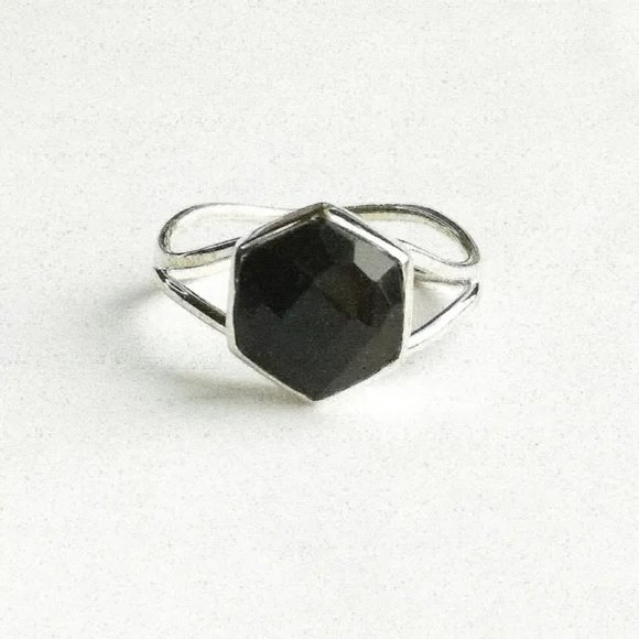 Nwt Black onyx sterling silver ring size 8.5 - Picture 6 of 6